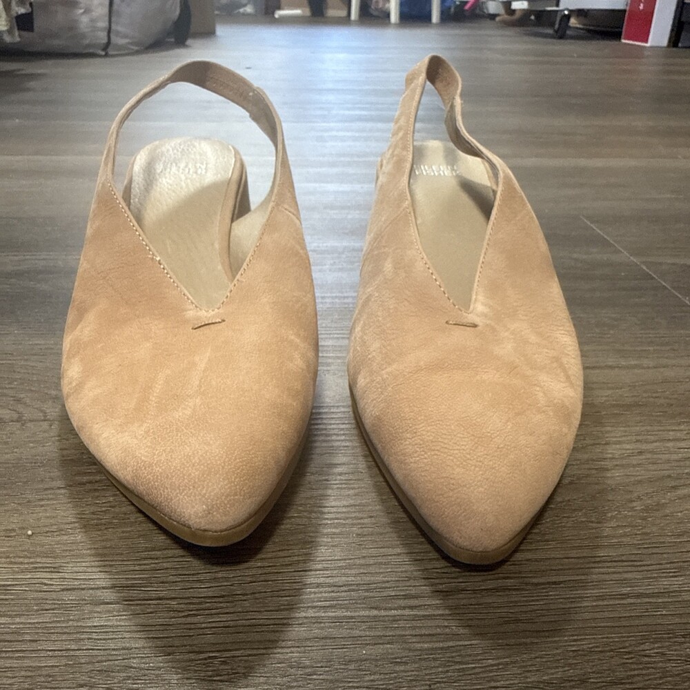 Eileen Fisher Gatwick Nubuck Slingback Block Heel Pumps Size 9.5 - Picture 2 of 8